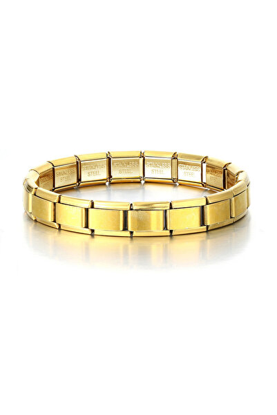 Choice Gold Color Trendy Square Italy Stainless Steel Bracelets For Women Men...