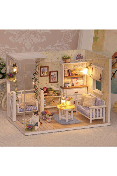 Choice 3013Includ cover Kitten Mini Doll House Model Building Assembled House...