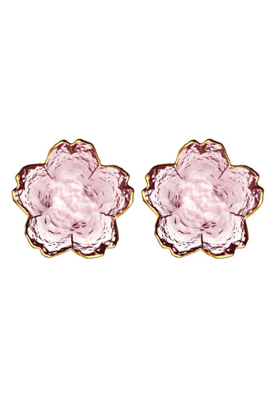 Choice 2Pcs Phnom Penh 1-3Pcs Japanese Style Small Glass Plate With Golden Bo...
