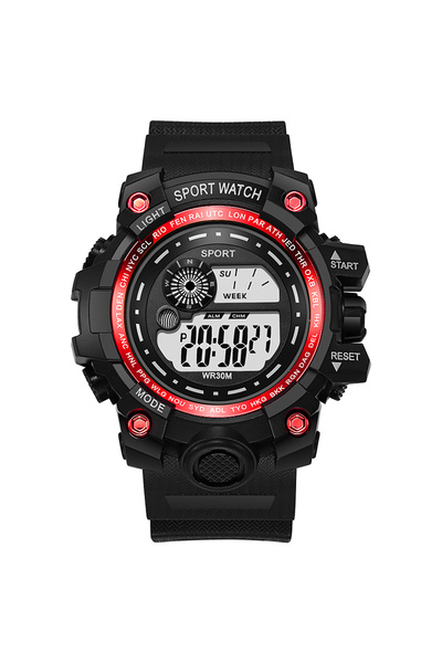 Choice A-Red Men's LED Digital Watches Luminous Fashion Sport Waterproof Watc...