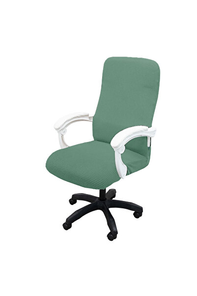 Choice M Cyan Thickened Jacquard Stretchable Computer Office Chair Covers Dus...