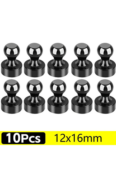 Choice7 Black 10PCS Silver Black 12mm Super Strong Neodymium Magnet Powerful ...