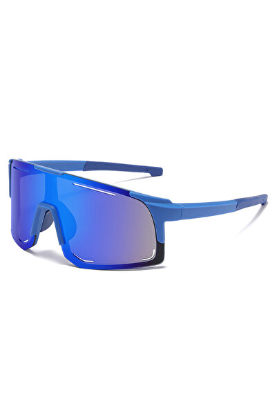choice2 blue blue Sports Wrap Around Anti Light Glasses For Women Men Large O...