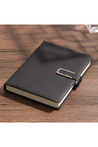 Choice A5 black Vintage A5 leather notebook with personalized soft cover - pe...