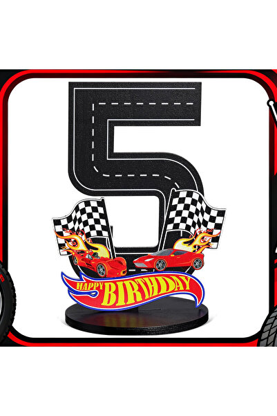 Choice Other 5 1pcs Race Car 1-9th Birthday Number Sign Centerpiece Race Car ...
