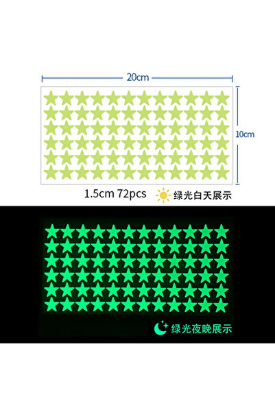 Choice 1.5CM 72 stars Luminous Wall Stickers for Kids Rooms Dot Stars Ceiling...