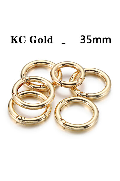 Choice Gold 35mm 5pcs Metal O Ring Spring Clasps for DIY Jewelry Making