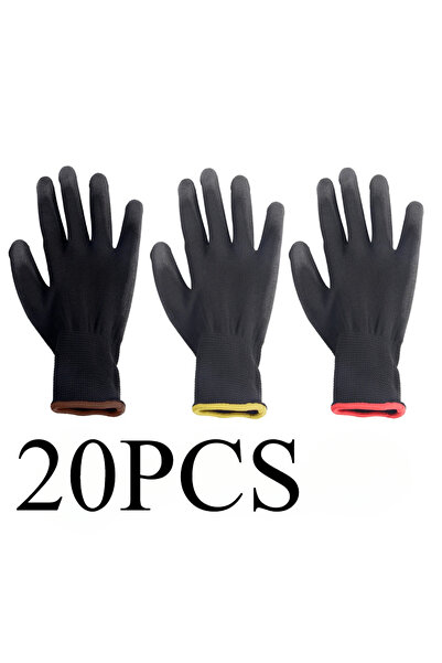 Choice XL 20PCS 20/50PCS Coating Nylon PU Work Gloves Safety Non-slip Durable...