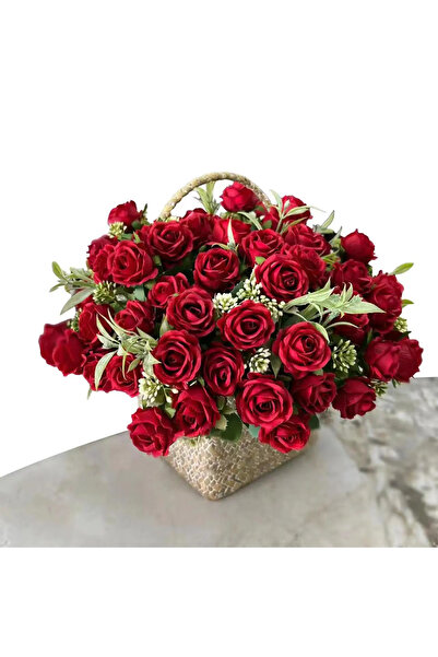 Choice Big red 10 Heads Rose Bouquet Artificial Flowers Western Rose Wedding ...