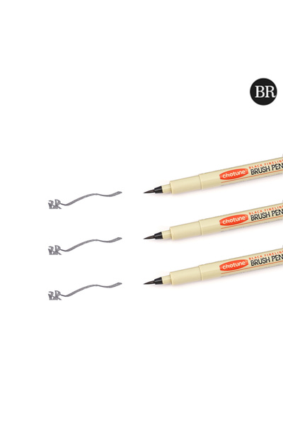 Choice 3Pcs set BR 12 Tip Pigment Liner Micron Ink Marker Pen for Manga Draw ...