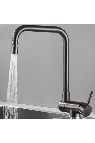 OEM Kitchen Window Front Folding Sink Faucet 2-Function Sprinkler Anthracite Color Imported 7 Years Warranty