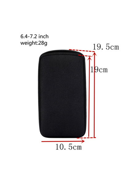 Choice 6.4-7.2 size black Universal Neoprene Protective Case Phone Bag For iP...