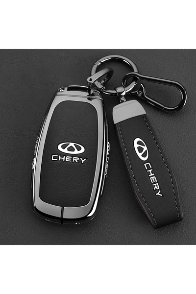 Choice7 key case for Chery Style 1-Black Zinc Alloy Car Key Case for Chery Ti...