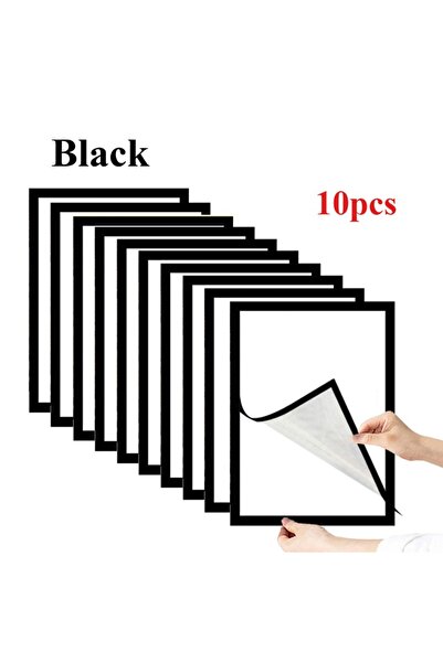 Choice 10x15cm 10PCS Black 10pcs Rectangular Magnetic Photo Frame A4/A6 Gold ...