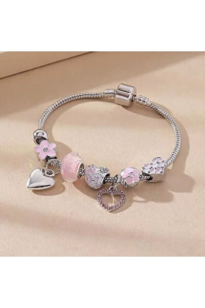 Choice SMT004 1PC Women's Fashion Multi Element Beaded Love Pan Family Bracel...