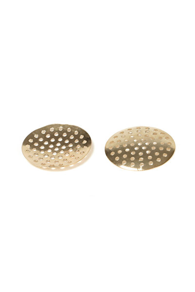choice2 25mm KC Gold 50pcs Brooch Bases Multi-Hole Round Pad Circular Base Su...