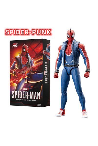 Choice10 18cm Spider punk ZD TOY SpiderMan Series PS4 Game Spiderman SpiderMa...