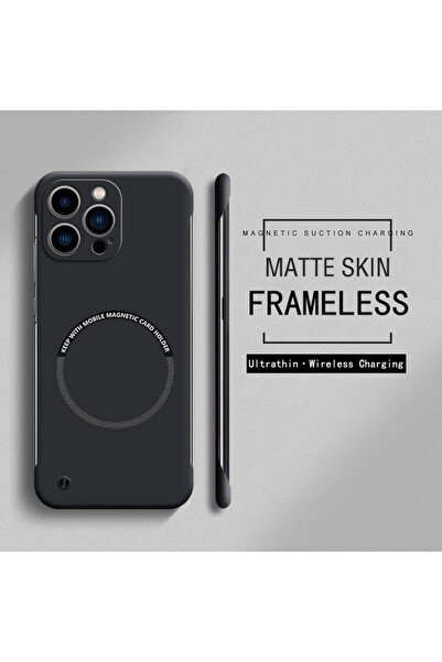 Choice77 iPhone 16 Black Frameless Magnetic For Magsafe Ultra Slim Case For i...