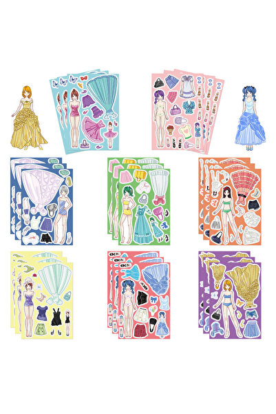 Choice1 16PCS 8/16/32PCS Princess Costume Puzzle Stickers for ' Hearts Fun Dr...