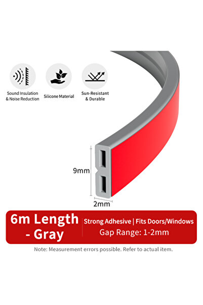 choice2 6M E 6m Gray 9-2mm Hot-Selling 6m/Roll Household Door & Window Sealin...