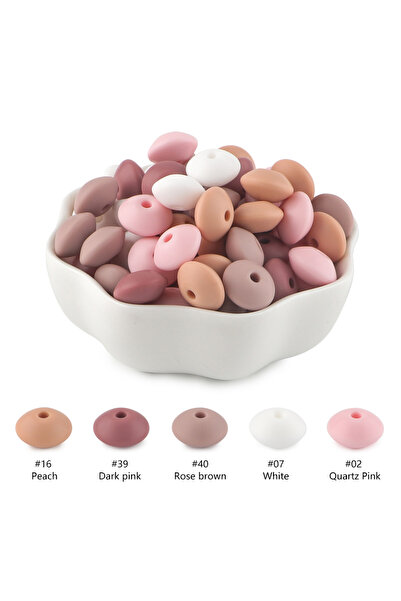 Choice27 12MM set 1 100Pcs/lot Silicone Lentil Beads 12mm Loose Spacer Beads ...
