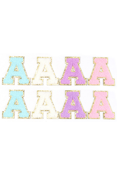 Choice17 A 8Pcs/Lot Pink Series Letter Patches Embroidery Alphabet Self-adhes...
