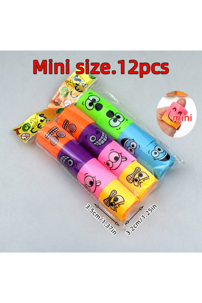 Choice Style as picture Mini 12pcs Multi-Size Rainbow Magic Spring Ring Toys ...