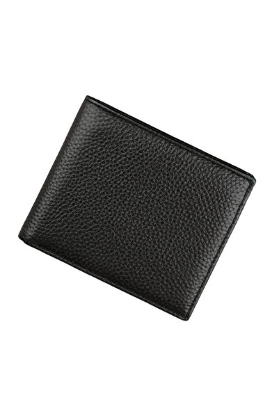 Choice Black Genuine Leather Wallet Bifold Real Cow Leather Holder Short Purs...