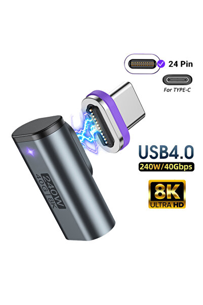 Choice Style A Type-c AUFU USB4.0 Magnetic USB C to C Adapter 40Gbps 8K60Hz 9...