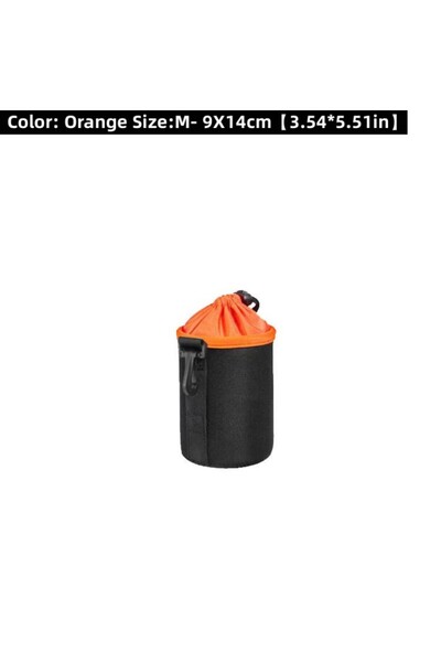 Choice حقيبة عدسة كاميرا C-Orange-M RF11 مقاومة للماء، مزودة برباط ناعم لحماي...