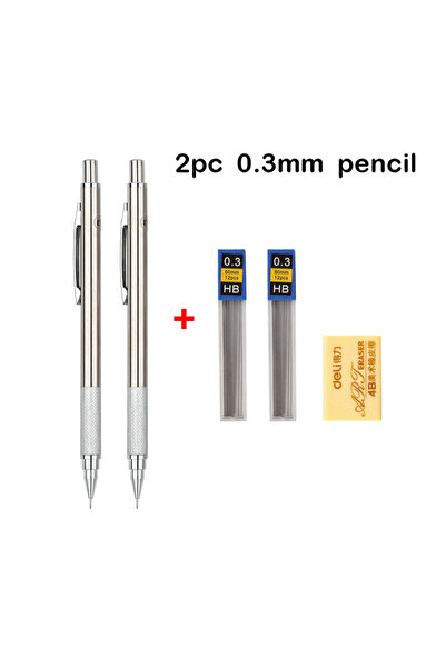 Choice 2Pc 0.3mm Pencil Mechanical Pencil Set 0.3 0.5 0.7 0.9 1.3 2.0mm Full ...