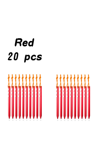Choice Red 20 pcs 20 Pcs Tarp Accesory Lightweight Tent Stakes Adjustable Tar...