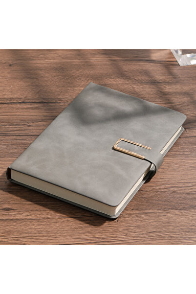 Choice A5 Light Grey Vintage A5 leather notebook with personalized soft cover...