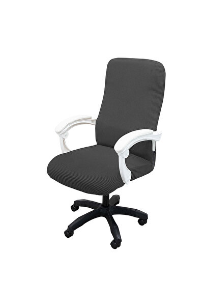 Choice L Dark Grey Thickened Jacquard Stretchable Computer Office Chair Cover...