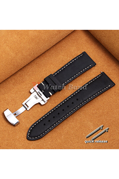 Choice10 22mm Black 14/16/18/20/22/24mm Business Watch Band for Genuine Calfs...