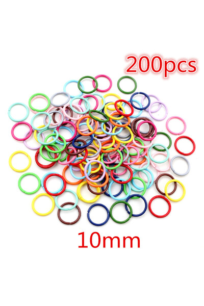 Choice 10mm 200pcs New Fashion Multi-colors Mixed Alloy Open Rings Lobster Cl...