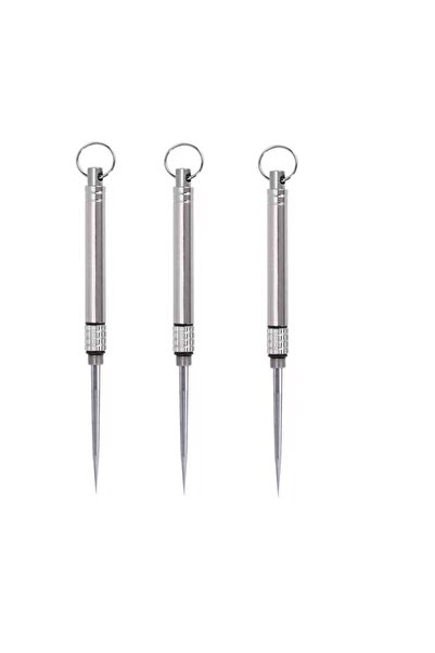 Choice 3pc silver Outdoor Pocket Toothpick Titanium EDC Portable Mini Toothpi...