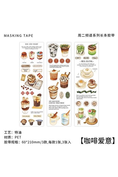 Choice C 3 pcs Bread dessert theme Stickers Decorative Stick Labels Scrapbook...