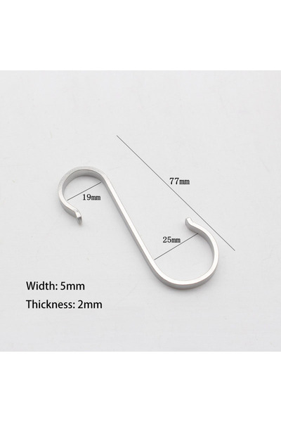Choice 77mm 304 Stainless Steel S Shaped Metal Hanging Hooks for Hanging, Met...