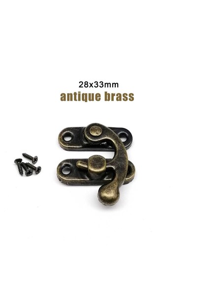 Choice antique brass 12pcs Wooden Box Toggle Latch Hasp Hook Lock Closure for...