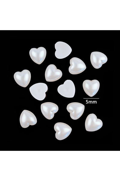 Choice4 5mm 500pcs 6/8/10/12mm Heart Flatback Beads Pearl Bead For DIY Crafts...