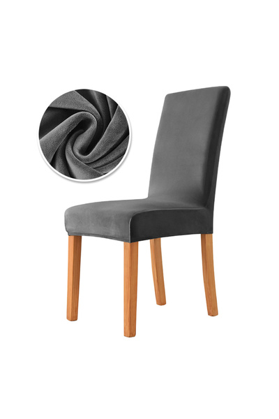 Choice 1 pc dark grey New Velvet Fabric Chair Cover Super Soft Chair Covers F...