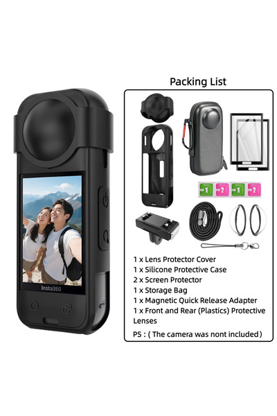 Choice Set 16 For Insta 360 X5 Camera Accessory Kit Lens Guard/Silicone Prote...