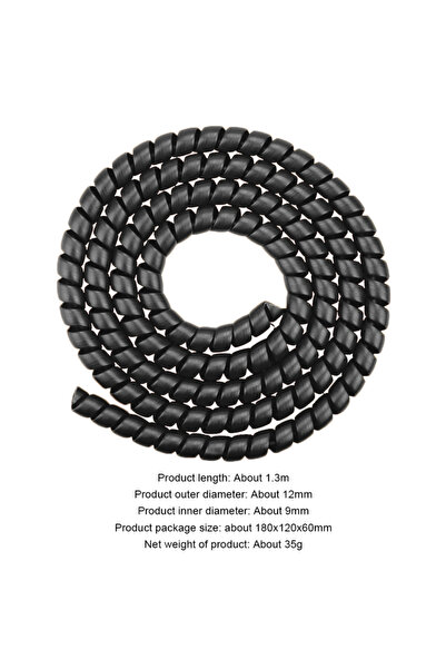 Choice22 alloet 1PC Black 1.3m Electric Scooter Line Protector Cover Universa...