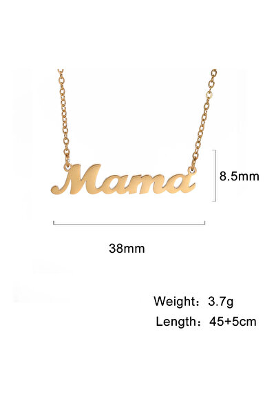 Choice 45-50cm A Mama Gold Skyrim Mama Letter Pendant Necklace for Women Stai...