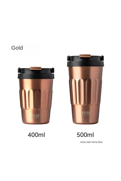 Choice 400ml Gold TYESO Vacuum Flasks Thermos Water Bottles 400ml/500ml Stain...