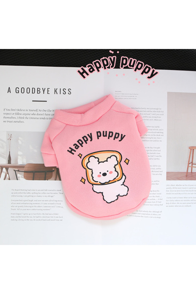 Choice XXL Pink Autumn and winter pet clothes cute little dog cartoon round n...