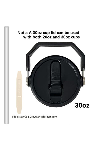 Choice6 30oz-Black 14oz/30oz/40oz For Cup Tumbler Lid with Handle, Flip Straw...