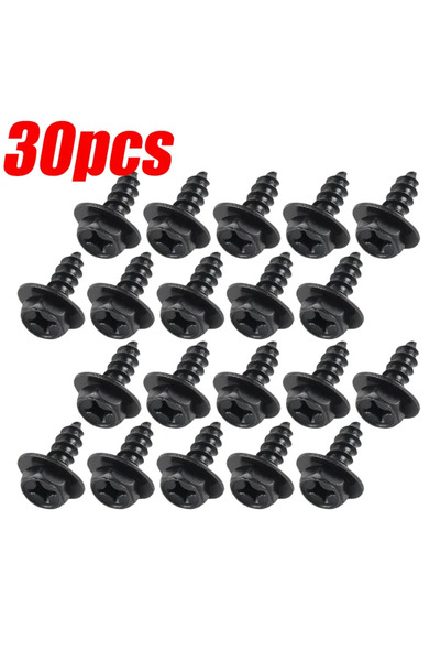 Choice4 30pcs Car Bumper Fender Fastener Clip Hex Head Self Tapping Screws Un...
