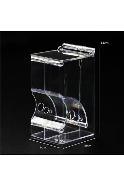 Choice A Hamster Rabbit Food Dispenser Feeder Plastic Clear Automatic Pet Fee...